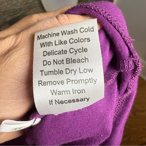 Cabi L Purple Wrap V Neck Long Sleeve Bodycon Spicy Sexy Top Blouse - Picture 7 of 7